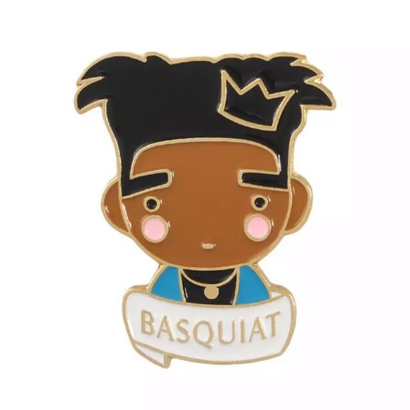 👁 HTF Jean-Michel Basquiat Enamel Pin Art Painter - Picture 5 of 5